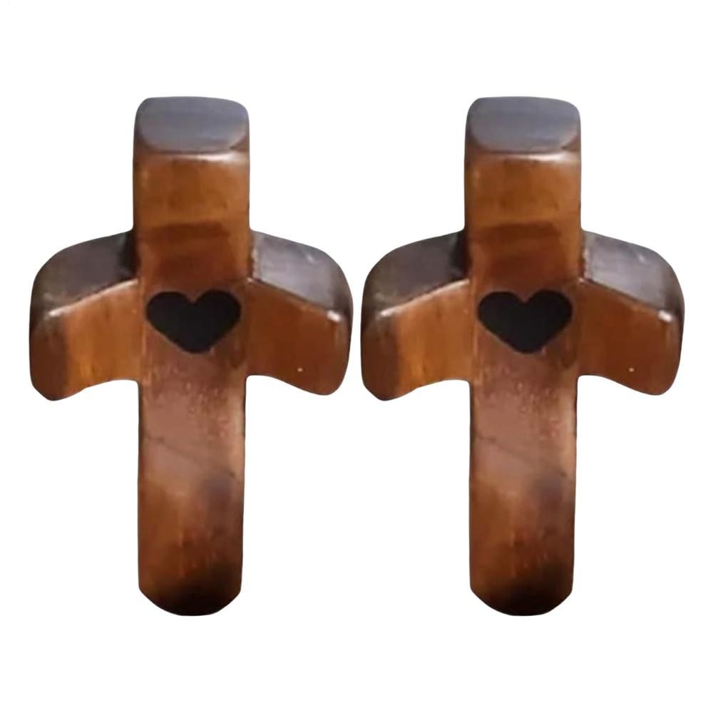 Mini Olive Wood Pocket Cross Mini Pocket Stress Relief Spiritual Companion Cross My Heart Encouragement Gift Wooden Cross Across