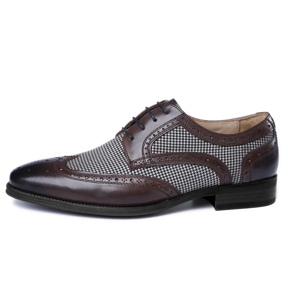 Men Dress Shoes Patent Leather Brogue Shoes for Male Formal Wedding Party Office Shoe Men Oxfords Business Shoes Moccasins Shoe