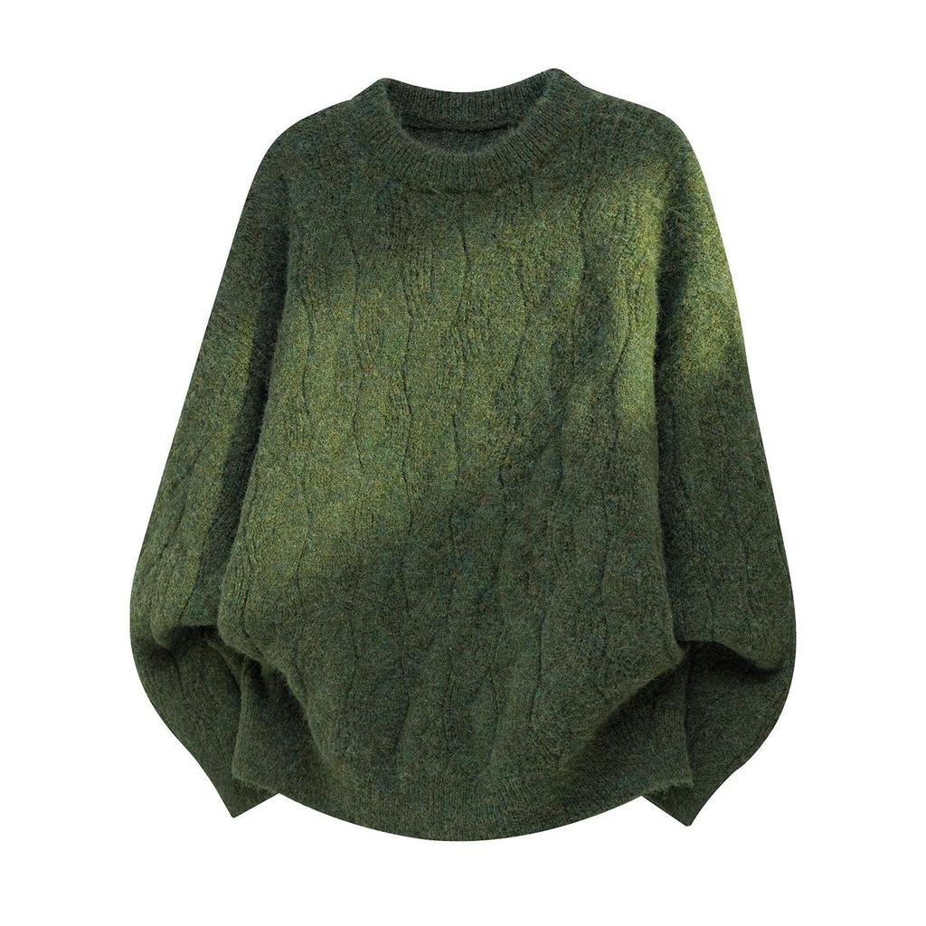 Men's Trendy Cable Knit Sweater - Round Neck, Autumn/Winter, Loose Fit, Retro Casual Base Layer