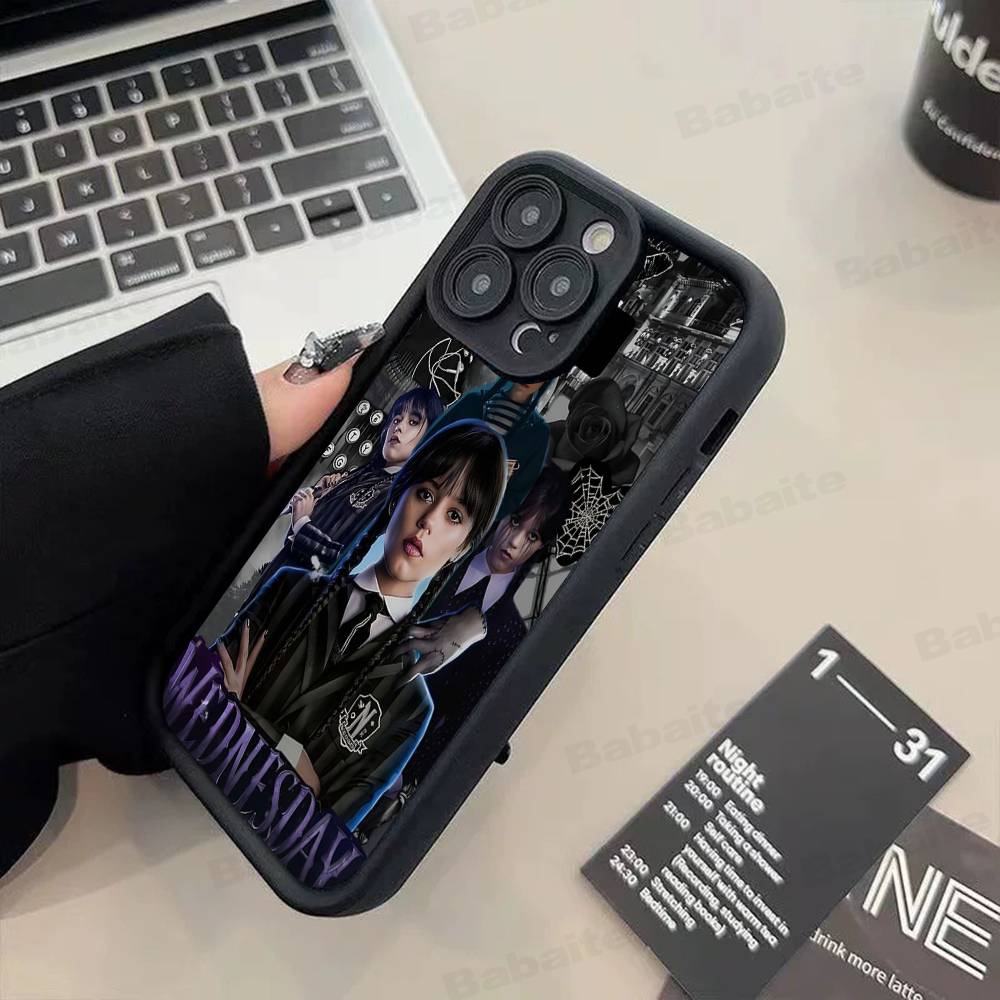 American W-WednesdayS Movie TV A-Addams Phone Case For IPhone 17 16 15 14 13 12 11 Pro Max Mini Plus Soft TPU Back Cover