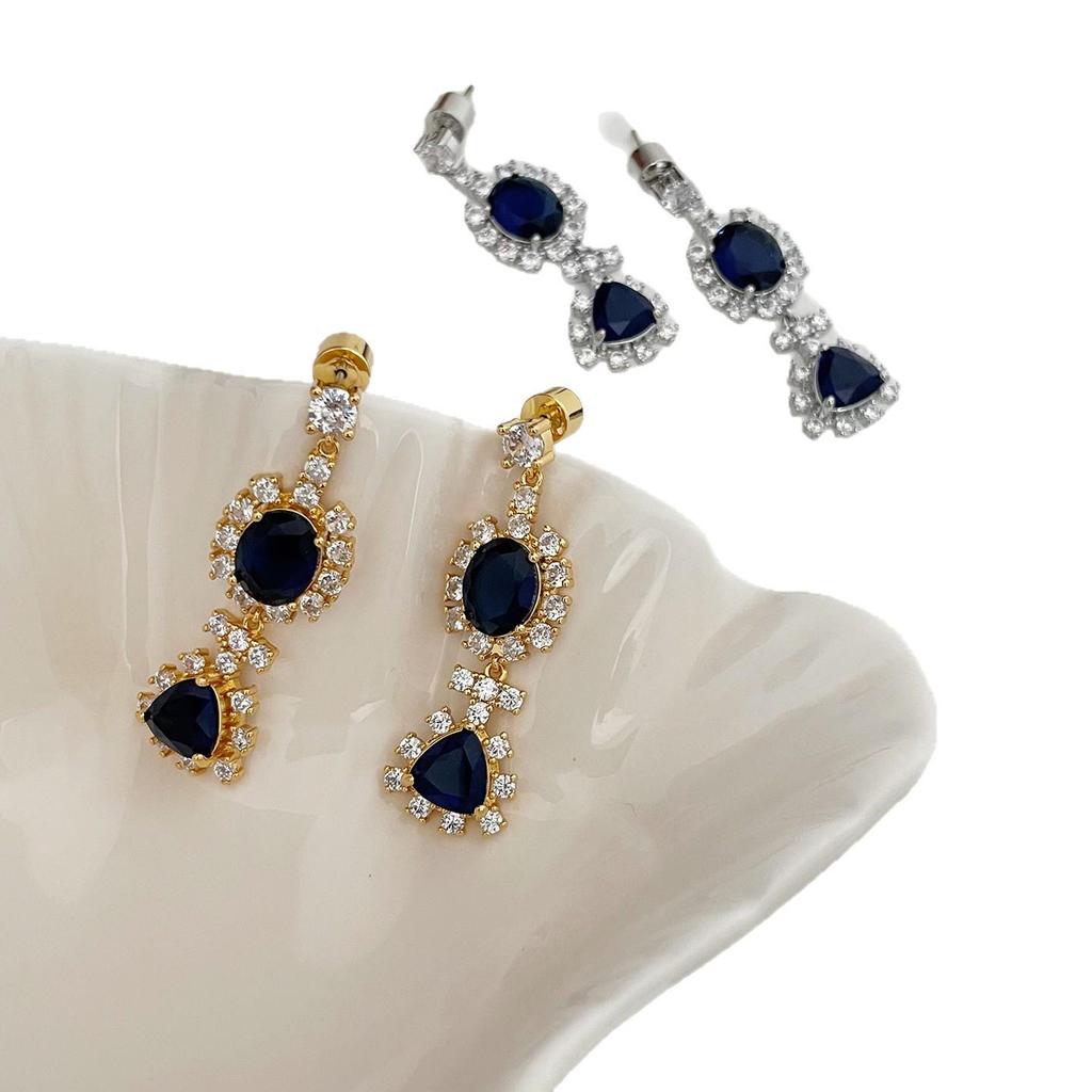 Elegant French Drip Earrings - High-End Gold & Silver for Women