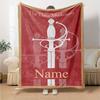 Custom Name Three Musketeers Theme Printed Blanket Perfect For Couch Bed Travel Outdoor Use Machine Washable Cozy Durable