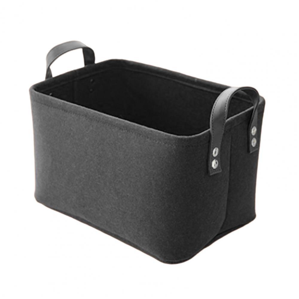 Felt Dirty Clothes Hamper Foldable Toys Holder Container Cloth Bag Dirty Clothes Bin  Living Room