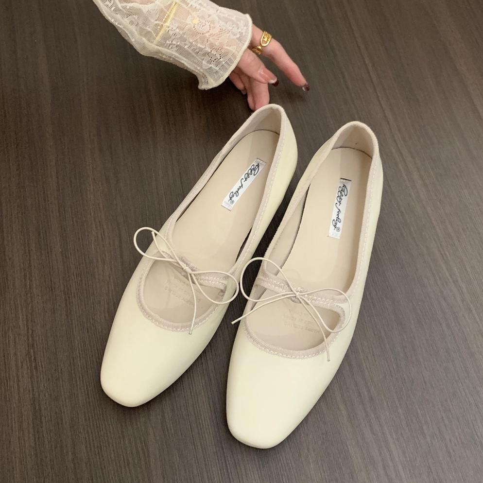 

Bailamos 2025 New Women Flats Comfortable Soft Boat Shoes Loafers Shallow Round Toe Ballet Flat Shoes Women Slip On Side Mujer 35