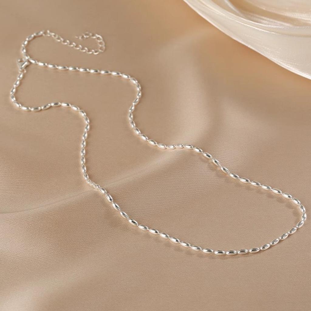 Small Rice Necklace Design Sense Neck Chain Simple Versatile Commuting Temperament Collarbone Chain