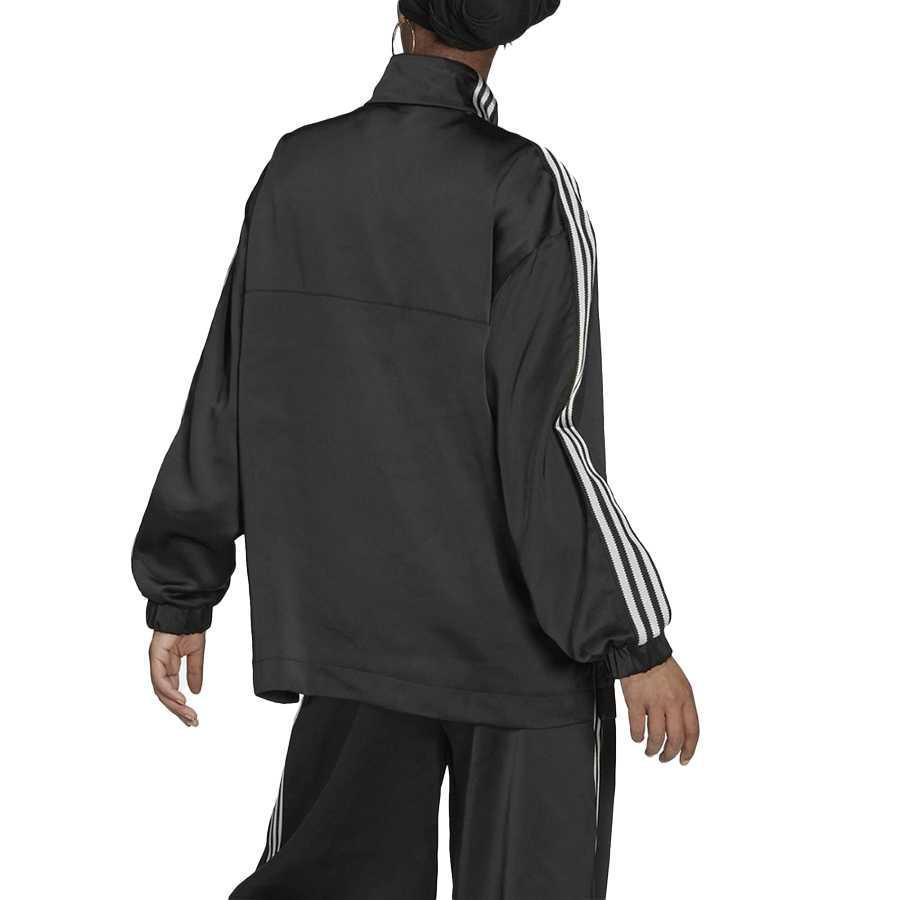 Adidas Original Striped Lightweight Drop Shoulder Long Sleeve Sweatshirt Women sweatshirt Black White H37825