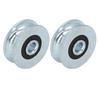 2 Piezas Rueda de Polea Diámetro Exterior 40 mm Diámetro del Agujero Central Acero Aleado Polea Rueda con Rodamiento de Bolas
