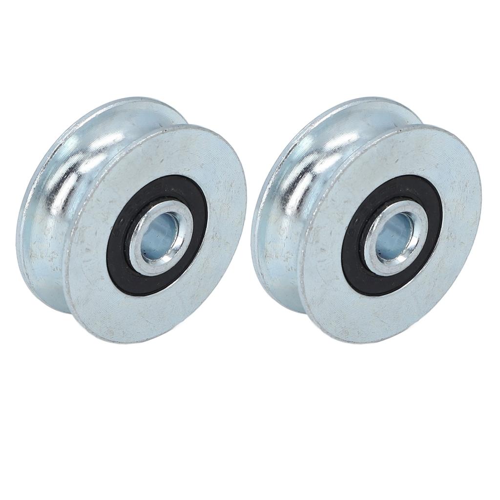 2 Piezas Rueda de Polea Diámetro Exterior 40 mm Diámetro del Agujero Central Acero Aleado Polea Rueda con Rodamiento de Bolas