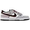 Nike Dunk Leather Abrasion Resistant Low Top Skateboard Shoes Unisex White Red HF5441-100(Team1466-QD)