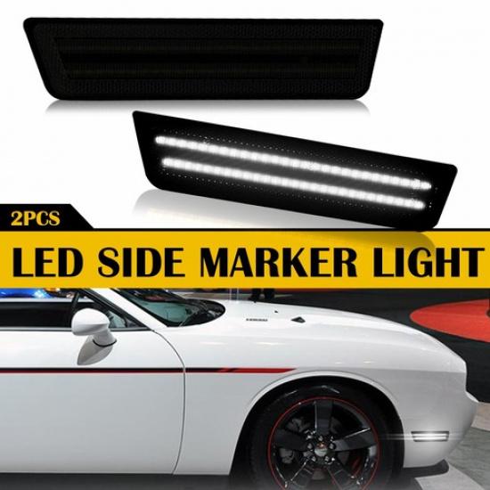 For 08-14 Dodge Challenger Side LED Marker Light Turn Signal Indicator Lamp 2pcs