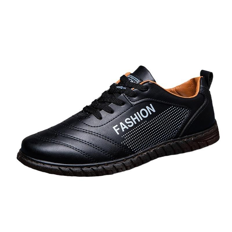 Men's Casual Leather Shoes with Soft Soles and Soft Surfaces Lightweight Sports Outdoor Running Shoes Men Vulcanize Shoes
