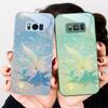 Green Maple Leaf Texture For Samsung S22 S8 S9 10 20 Ultra S21 Pro S22 Plus S23 FE S24 Ultra S25 Edge S25Ultra Glass Phone Case