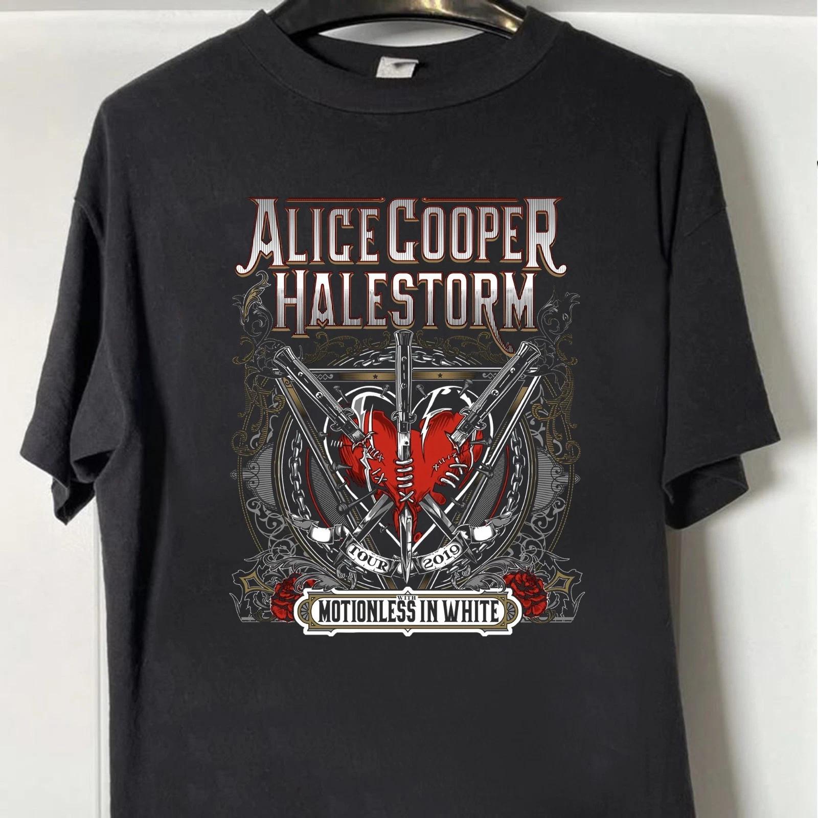 Retro Alice Cooper Shirts for Fans, Alice Cooper Halestorm Tour Tee, Motionless XL
