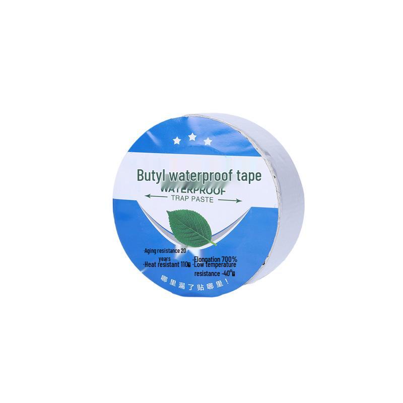 5cm Dikke Butyl Waterdichte Tape: Zelfklevende Aluminiumfolie Rol voor Daklekkage Reparatie, Hoge Viscositeit