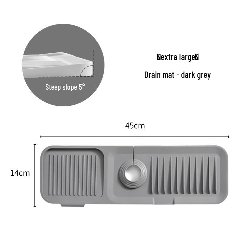 Silikon-Spritzschutzmatte für Wasserhähne - Wasserdichte, Verdickte Abtropfmatte für Küche & Bad