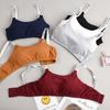 Southeast Asia Strap Backless Bandeau Top with Chest Pads - Comfortable Back Buckle Bra for Girls
