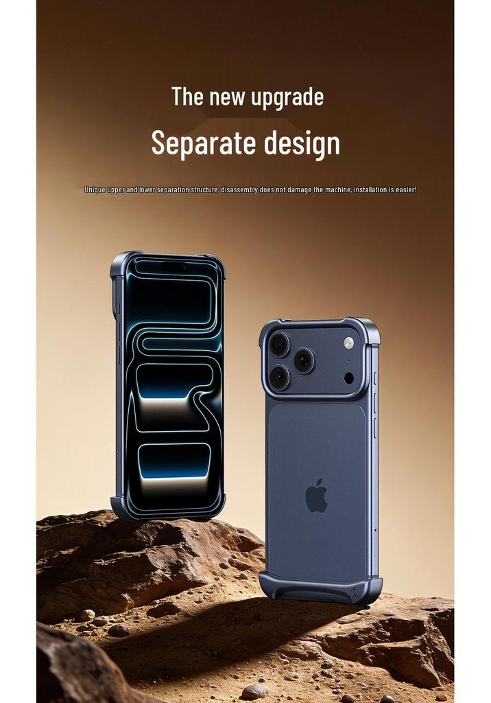 ARC PULSE Metal & Rubber Phone Case for iPhone 17 Air Pro Max - Borderless Protection