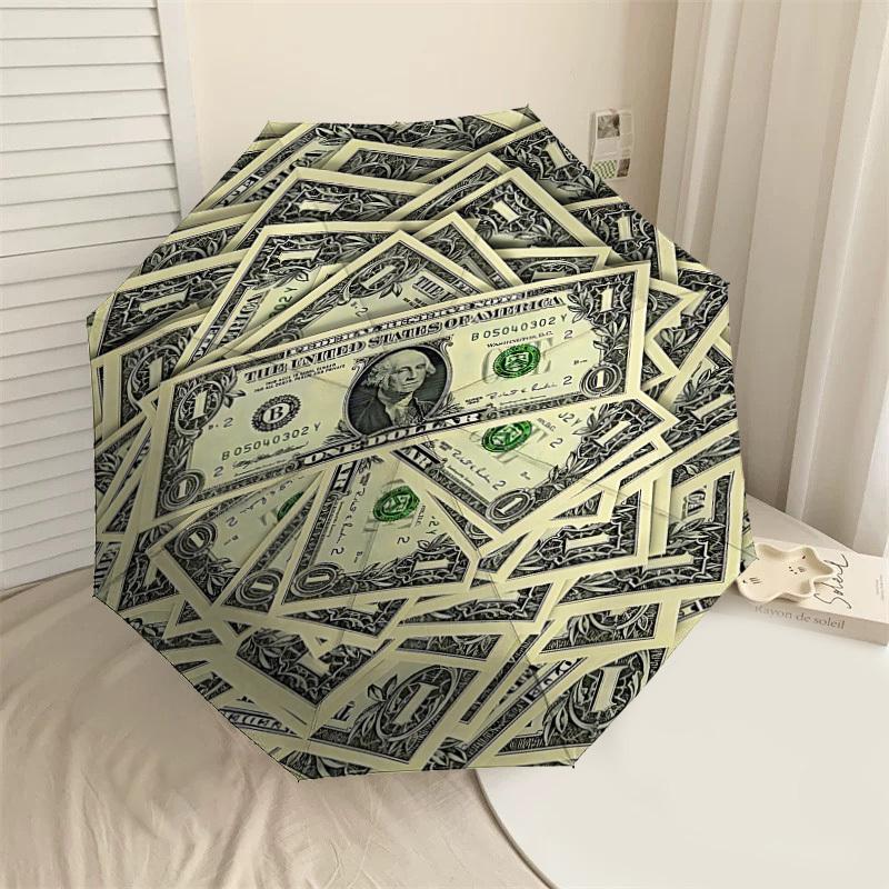

1PC Money Dollar Umbrella-9-Rib Reinforced, Automatic Open, Lightweight & Durable, Cute Fashion Accessory for Outdoor-P0711