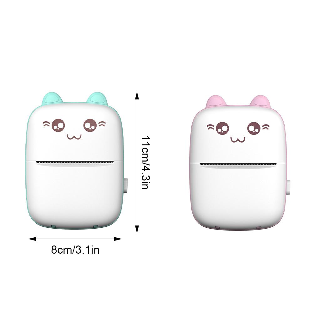 Bluetooth Thermal Printer Portable And Durable For Office Memos And Class Notes Cute Pattern