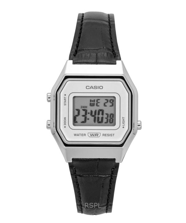Casio Винтажные Цифровые Кварцевые Часы на Кожаном Ремешке LA680WEL-1 Унисекс серебряный