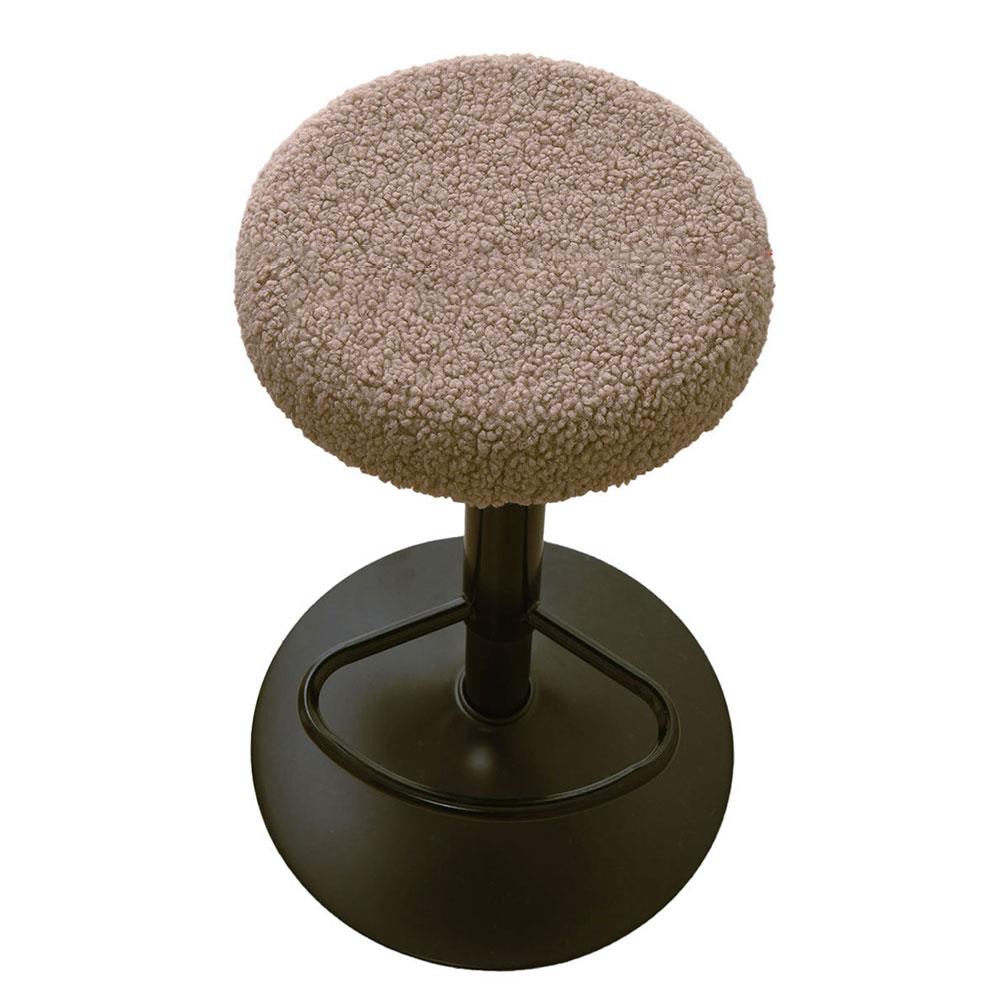 Dikke Pluche Ronde Krukhoes Elastische Teddy Fleece Barkruk Overtrek Universeel Draaibaar Stoelkussen Beschermer Zacht