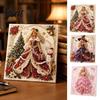 Family Friendly Holiday Christmas Painting Pearl Art Doll Faux Crafts Fashion Kit DIY Canvas Bead