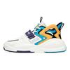 Anta Badass 2 Synthetic Leather Trendy Casual Shock Absorption Non-Slip Wear-Resistant High-Top Sneakers Men Sneakers White Blue Orange 112038081-3