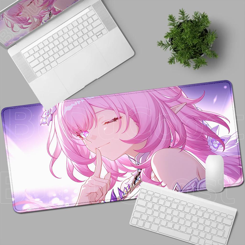 New Pretty Anime Girl Cyrene Mouse Pad Pink Cute Honkai Star Rail Desk Mat Laptop Gaming Mousepad Keyboard Desktop Table Mat XXL