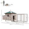 Chicken Coop Small Animal Pet Cage W/ Nesting Box Outdoor Run Backyard Wooden