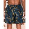 3D Leaf Print Sports Quick-dry Breathable Men Outdoor Fashion Loose Comfortable Surfing Beach Vacation Short Pants Swim Trunks