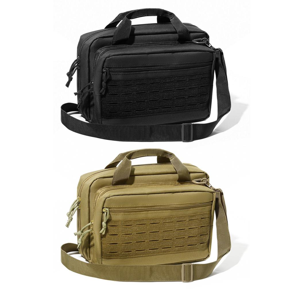 600D Oxford Cloth Tactical Gun Case Multiple Pockets Tactical Messenger Bag Tactical Handbag for Outdoor Hunting Shooting Range