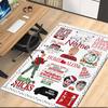 Custom Name Home Alone Printed Carpet, for Office Chair Living Room Bedroom Kitchen Room Decor Gifts.