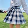 Gentle JK Plaid Pleated Skirt - High Waist Japanese School Uniform for Women