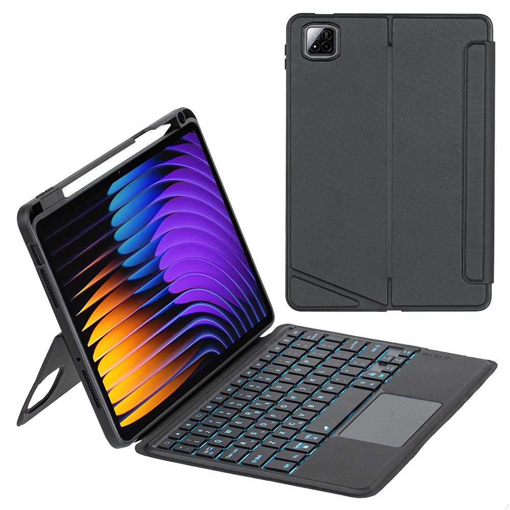 

T0N13-AS for Xiaomi Pad 7 Pro/Pad 7 Case Leather Stand Cover+Backlit Touchpad Bluetooth-compatible Keyboard A