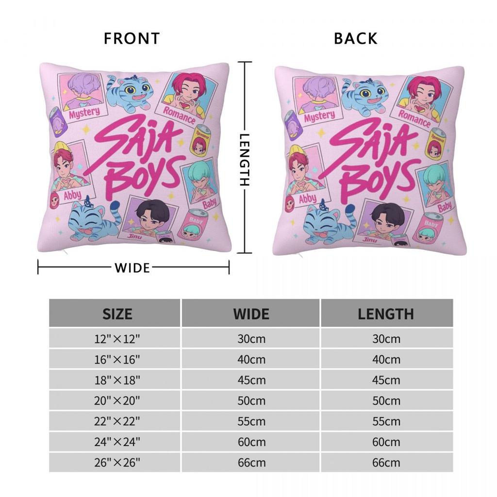 Saja Boys Bootleg Retro Movie Demon Hunters Pillowcase Cushion Cover Decoration Throw Pillow Case Cover Seater Drop Shipping