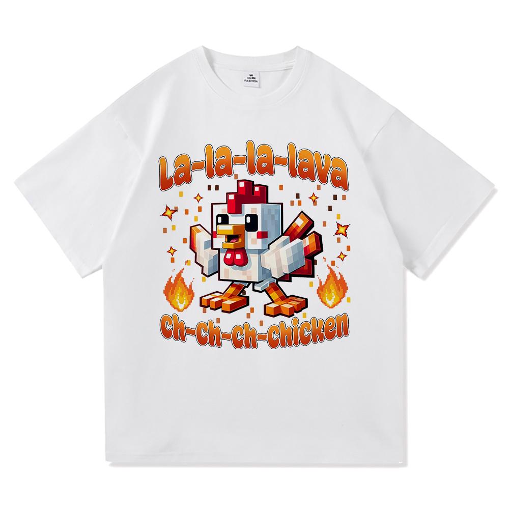 Funny Chicken Game T Shirt Hot Fashion Men Harajuku Aesthetic Vintage Graphic T-Shirt Unisex Cartoon Casual Cotton Tees Shirts