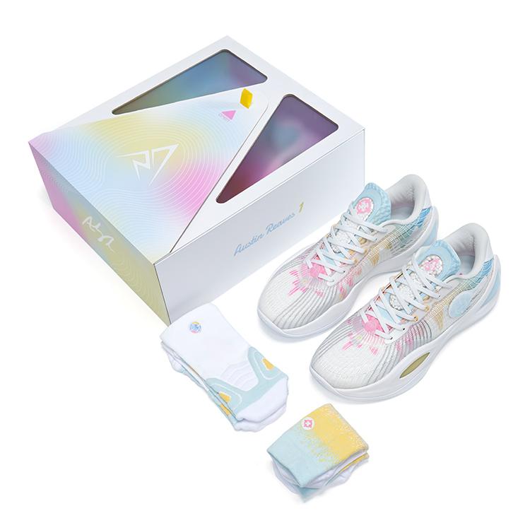 

RIGORER RIGORER Reeves 1-го поколения мужские баскетбольные кроссовки с низким верхом, нескользящие, прочные, в специальной коробке Z323360104-1 49