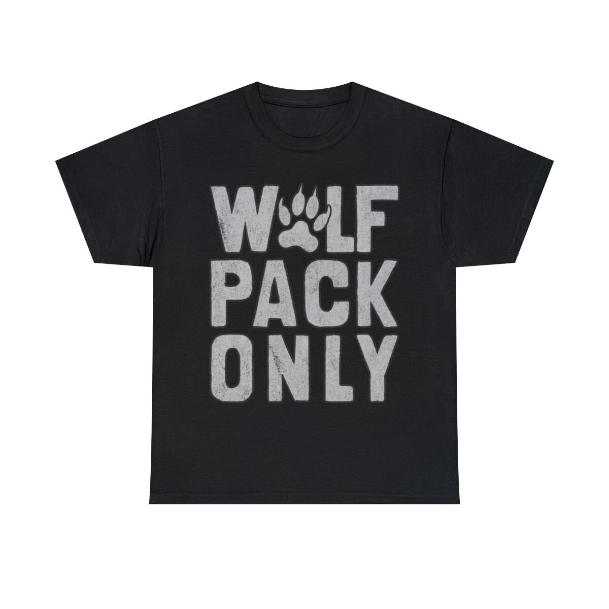 

Wolf Pack Only Retro Graphic Tee Shirt, S-5XL M