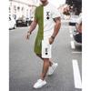 Men Summer Tracksuit 2 Piece Sets The Crown King 3D Print Jogging Set Fashion Men's Oversized Beach Sportwear Outfits Suits 6XL
