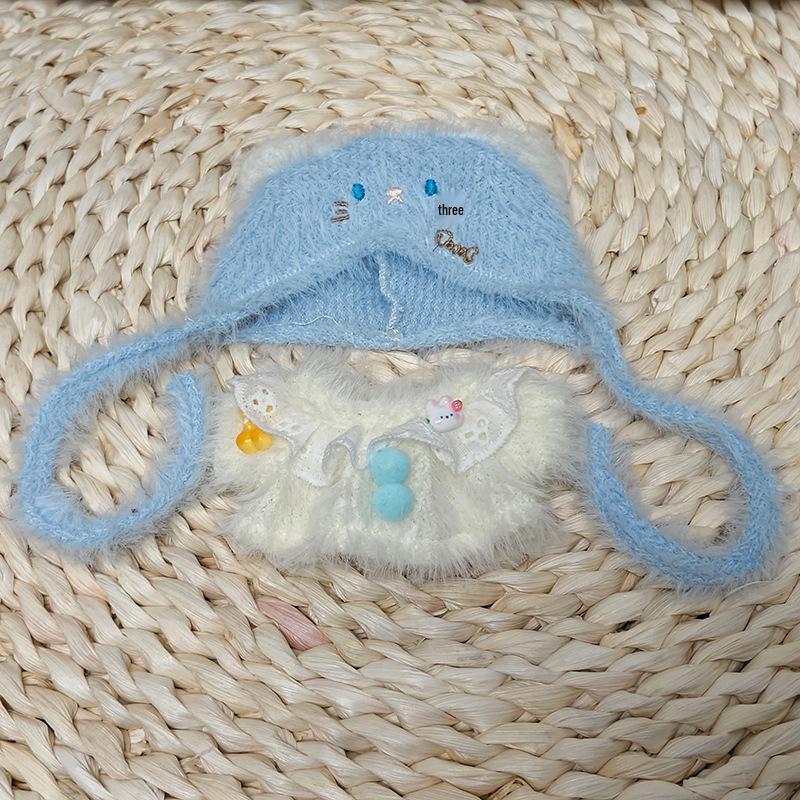 10CM Cotton Doll Outfit Set - Hat & Skirt Accessories For 10CM Doll (Clothes Only)