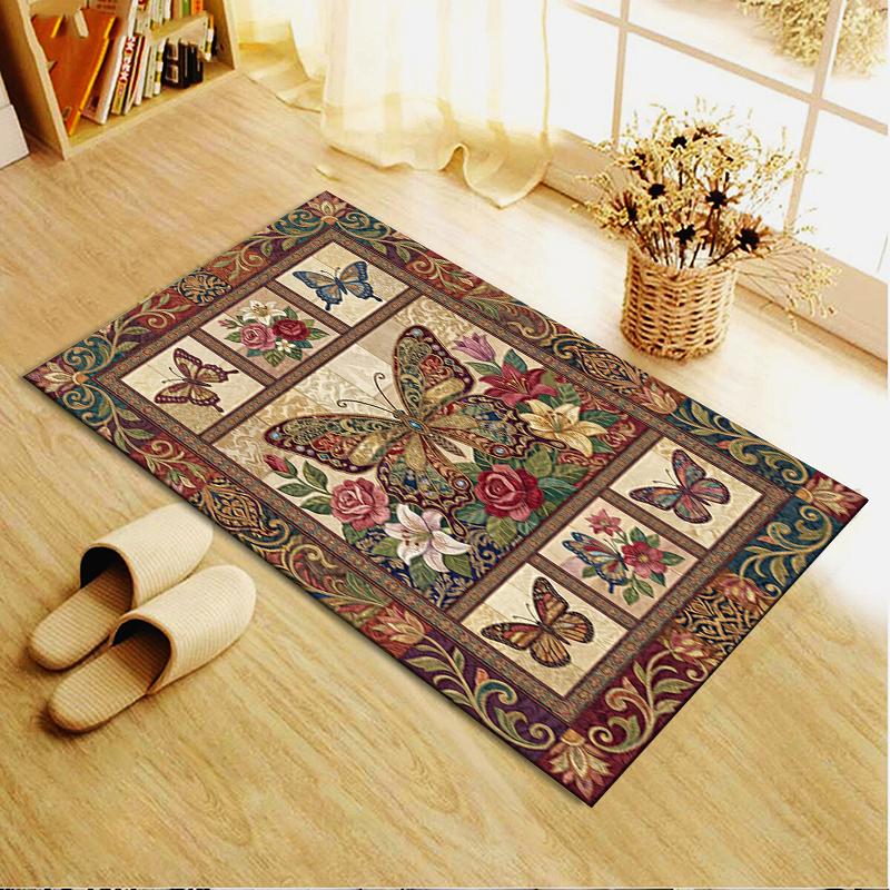 2025 New Butterfly Decoration Carpet Rug for Living Room Bedroom Home Sofa Decoration,Kids play Non-slip Floor Mat26