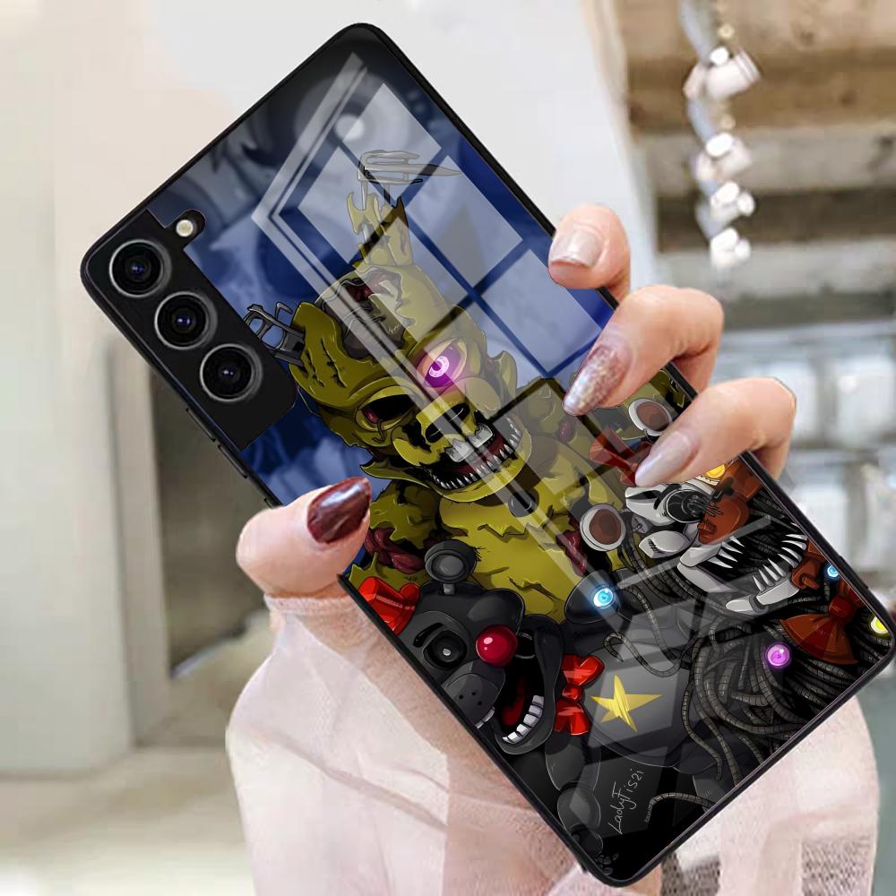 F-Fnaf F-Five Nights At Freddys Phone Case For Samsung S25 Edge Ultra S23 S22 S21 S20 Ultra Plus S24 Fe A54 A53 A25 Glass Cover