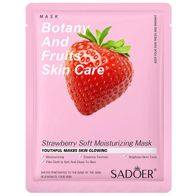 20Pcs Natural Fruit Plant Facial Mask Sheets Moisturizing Oil-Control Blueberry Cucumber Pomegranate Aloe Mask Korean Cosmetics