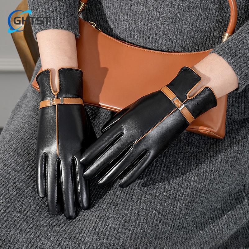 

Корейские Зимние Теплые Женские Кожаные Перчатки для Улицы, Верховой Езды, Вождения, с Шерстяной Подкладкой, Утепленные, Ветрозащитные, Холодные Перчатки Мужские L