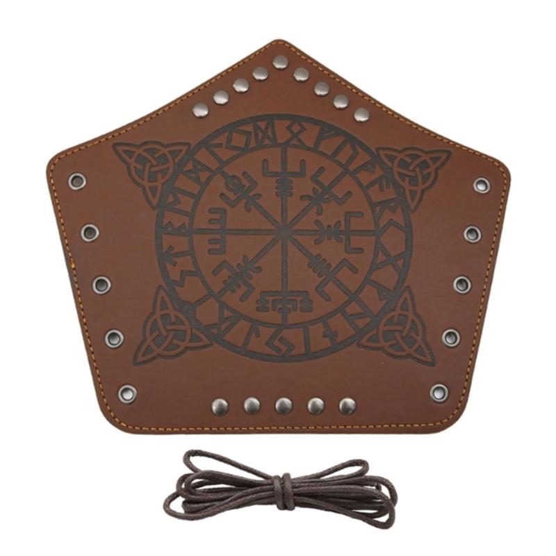 4 Pcs/Set PU Leather Waist Bag Arm Bracers Belt Medieval Renaissance Costume Set Halloween Accessories