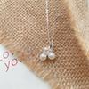 S999 Sterling Silver Grape Pearl Clavicle Necklace for Women – Elegant, Versatile, Light Luxury Design