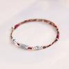 Handwoven Drawable Bracelet Minimalist Cotton Rope Handchain with Kois Fish Pendant Versatile Jewelry for All Occasion