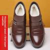 Men's Winter High-Top Leather Boots: Velvet-Lined, Non-Slip, Casual/Formal Style