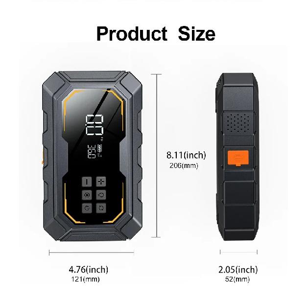 Portable 4 In 1 Car Jump Starter Air Compressor Tire Pump Led Lighting Power Bank 12V Car Battery Starter Car Battery Charger