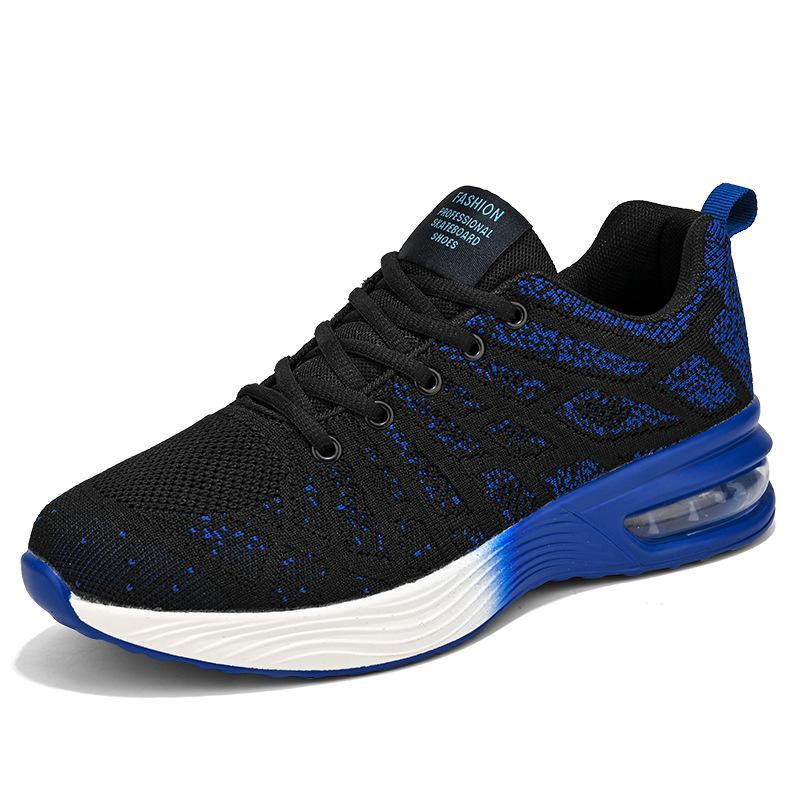 Autumn low-top large-size fly-woven mesh breathable running shoes air cushion soft-soled sports shoes